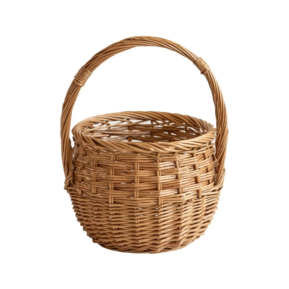 Willow Storage Basket Handy Basket , Picnic Basket , Flower Basket Shopping Basket