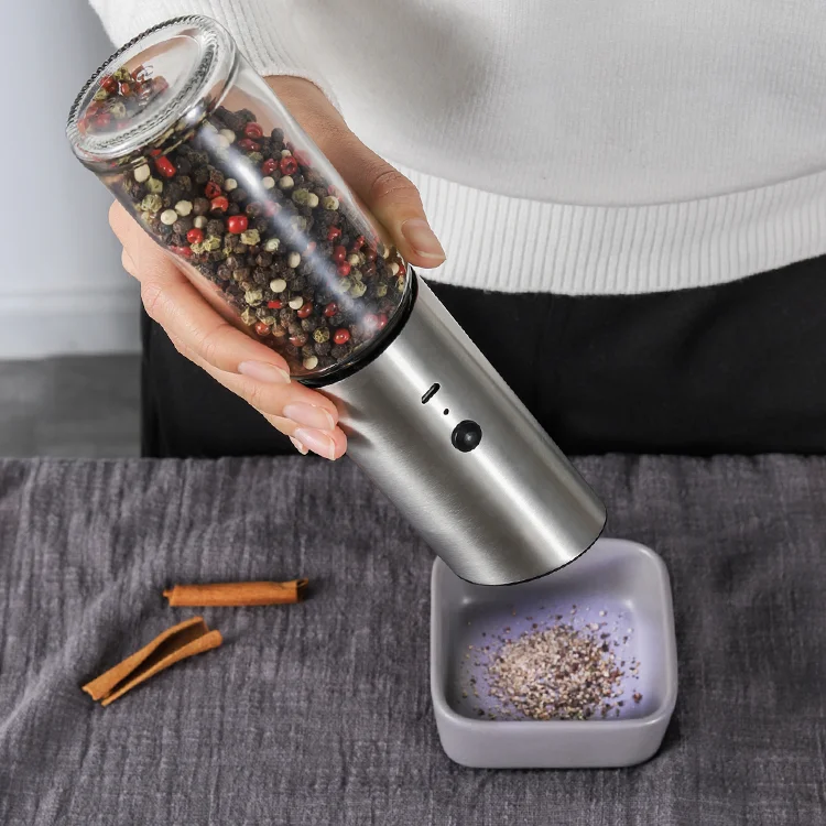 Kitchen Utensils Decoration Automatic Electric Battery Operated Spice Salt and Pepper Mill Bottle Grinder for Spices