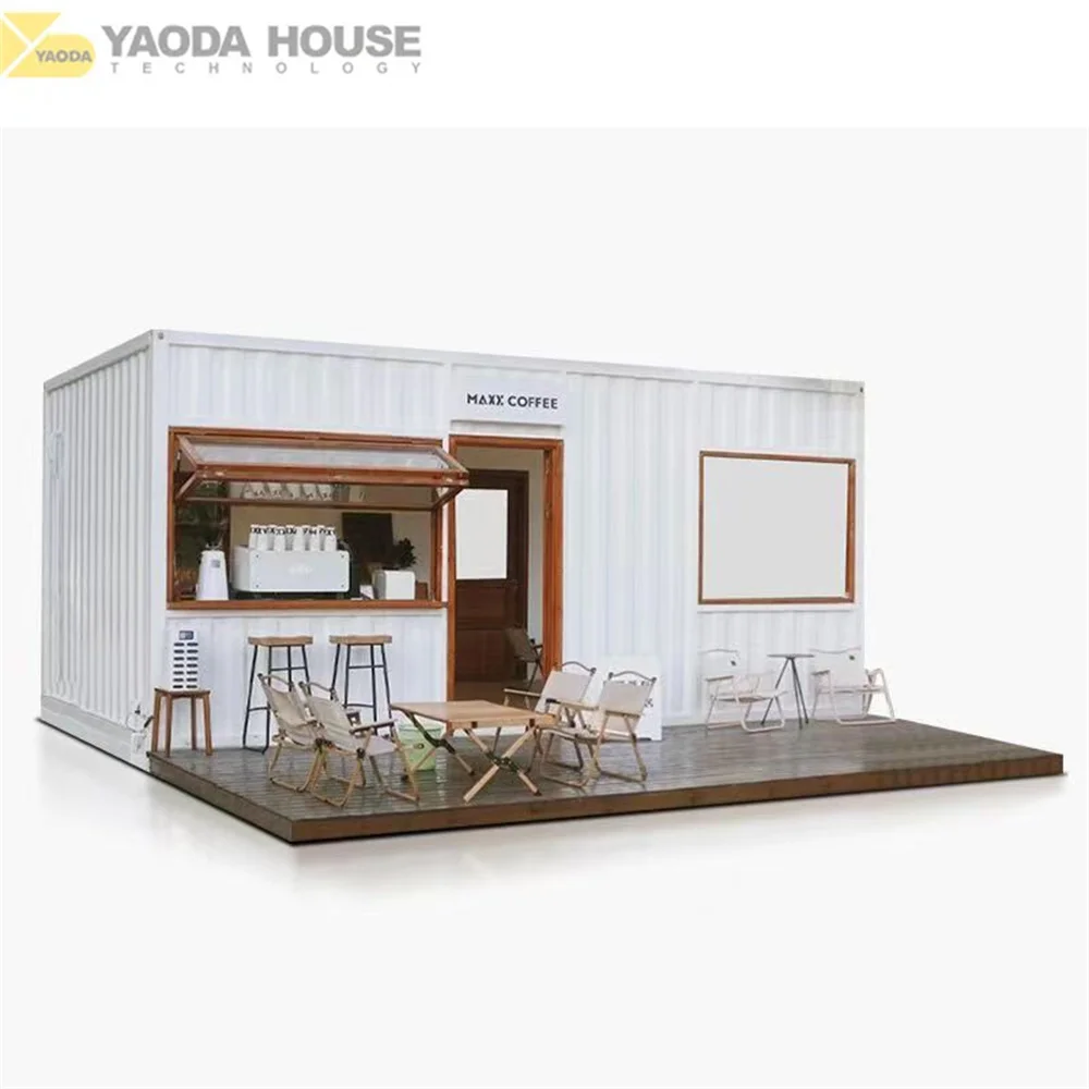 2024 El Salvador Outdoor Prefab Custom Mobile Shipping Coffee Shops Restaurant 20Ft 40Ft Modern Luxury Container Houses