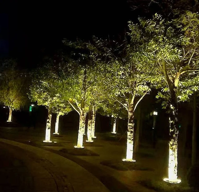 Waterproof led landscape lamp outdoor LED palm hug tree ring light with spike