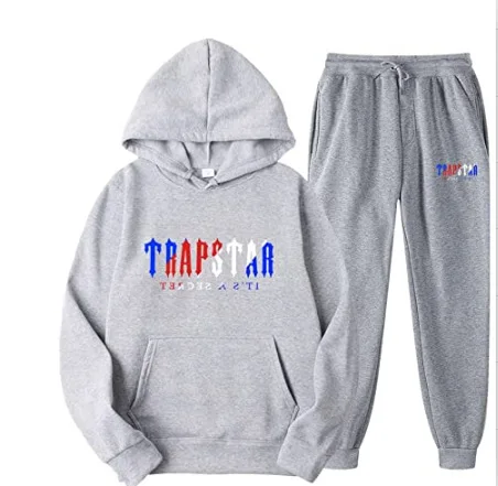 2023 High Quality Custom Logo Tracksuit Plain Jogging Sweatsuits Zipper trap star Tracksuit For Man With Crop Hoodies Sweatsuit