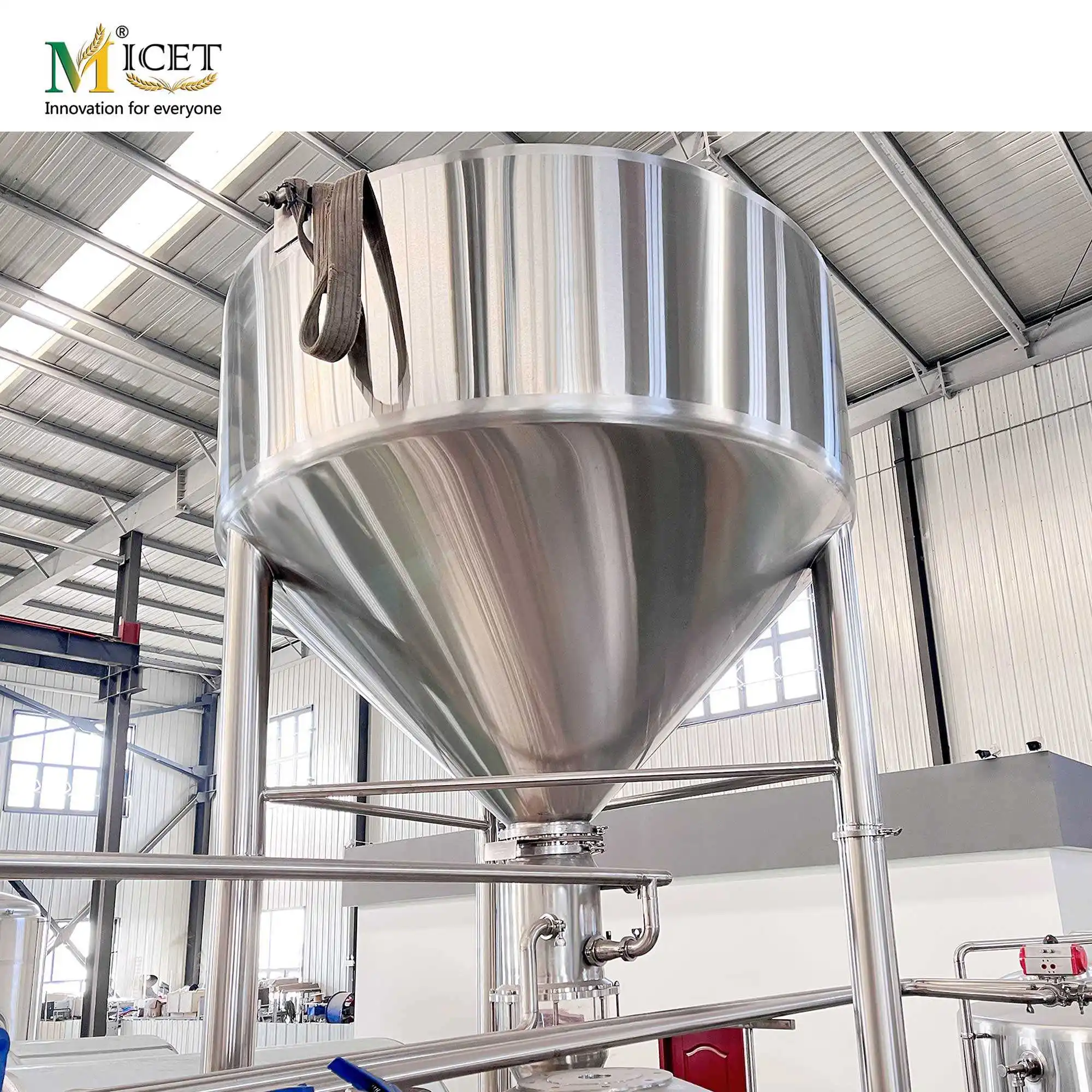 MICET 2000L Fully Automated Commercial Beer Brewing System Craft Beer Equipment Brewery with mobile phone smart PLC control