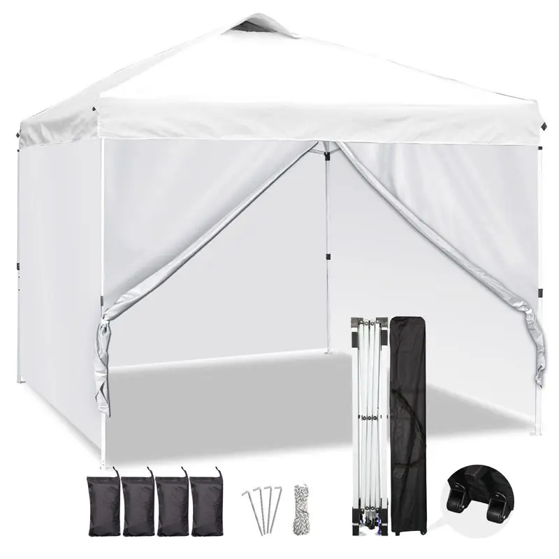 10FT X 10FT Heavy Duty Folding Event Camping Tent Trade Show Party Tent Fireproof Heavy Duty PVC Canopy Container Tent