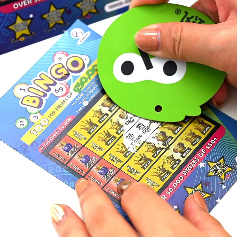 Lottery Ticket Printed Scratch Card Manufacturers Scratch Off Card Tickets Lotto Win Card