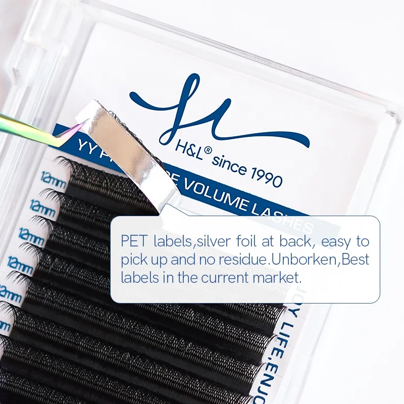 Hot-Selling YY Shaped Black Eyelashes Extensions Two Tip Lashes C/CC/D Curl  Individual Private Label Silk Eyelash Extension