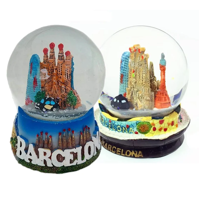 Custom Cheap hand-painted resin craft magnet figure tourist souvenir water globe Tower of London resin snow globe gift souvenirs