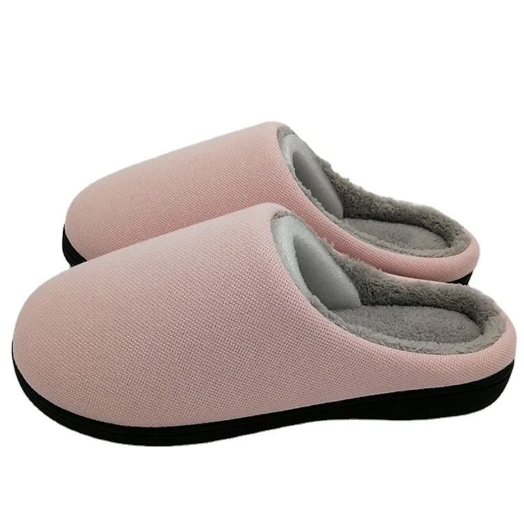 OEM customized Logo indoor house Unisex slippers TPR rubber outsole winter home flat slipper faux fur plush slippers for women