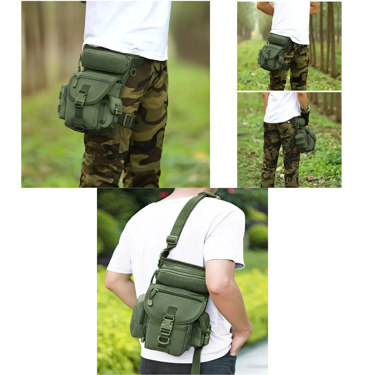 BSCI factory direct sale custom unisex hunting hiking hip belt tactical fanny fishing pack leg bag