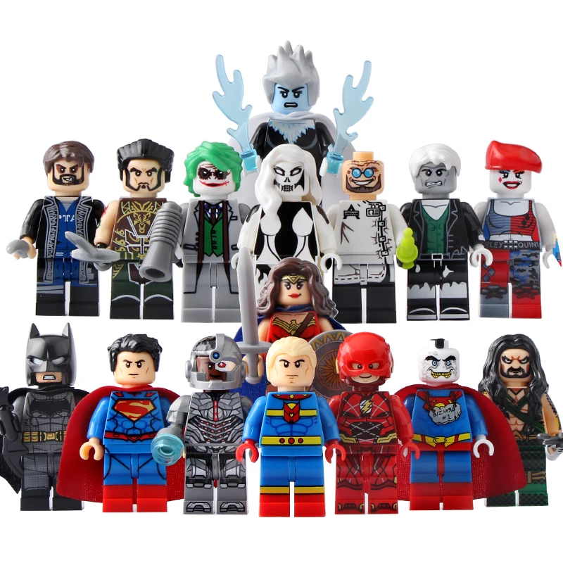 Экшн-фигурки супер героев, фигурки Джокера, капитана бумеранга, ра-аль-Гуль, набор моделей, строительные блоки, игрушки, детские подарки X0171 X0169