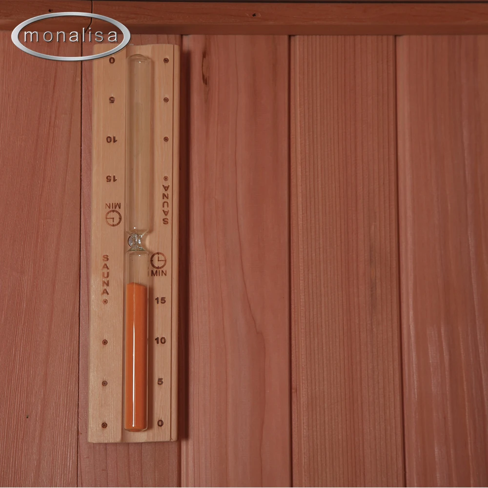 Indoor Large Wooden Sauna Luxury Dry Wet Steam Room 4-6 Person LED Shower Sauna Room