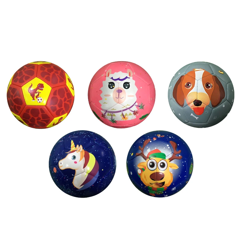 Customized Animal image pvc size # 2 soccer ball  play game Kids mini football