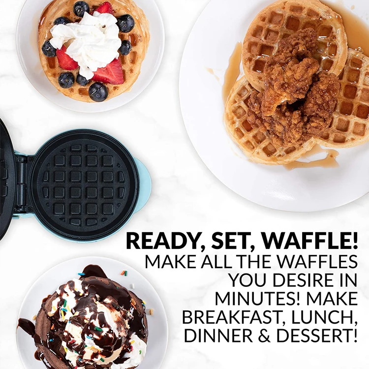 Personal Mini Waffle Maker 5 Inch Wafelijzer Hash Brown French Toast Grilled Cheese Gaufrier Min Waffeleis fabricante gofres