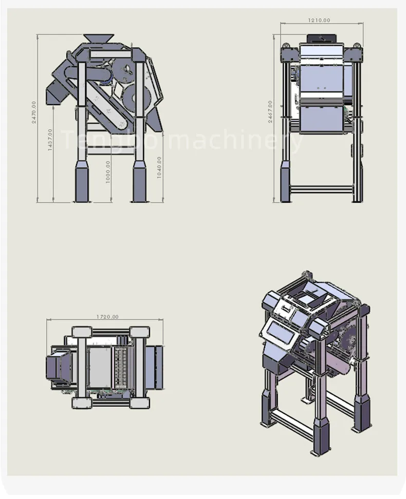 Sand blasting machine powder drum magnetic separator for Iron powder purification equipment