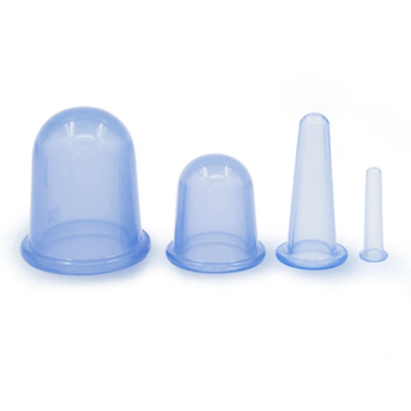 4pcs  massage cupping vacuum jars cans cupping silicone cans for body massage anti cellulite Anti-wrinkle de