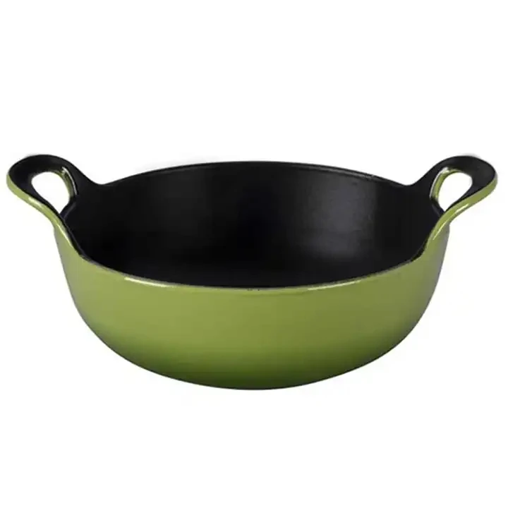Household Items Enamel Cast Iron Round Cooking Pots Casserole Enameled Cast Iron Balti Dish Pot With Loop Handles