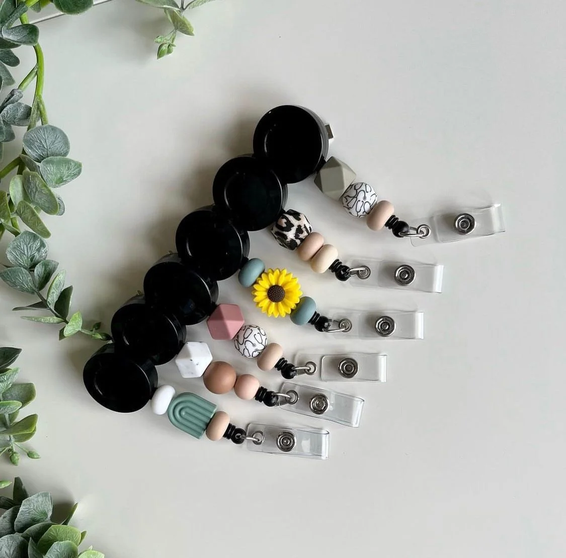 Hot Selling BPA Free DIY Pacifier Chain Bracelet Beadable Pen Accessories Ladybug Silicone Beads Wholesale