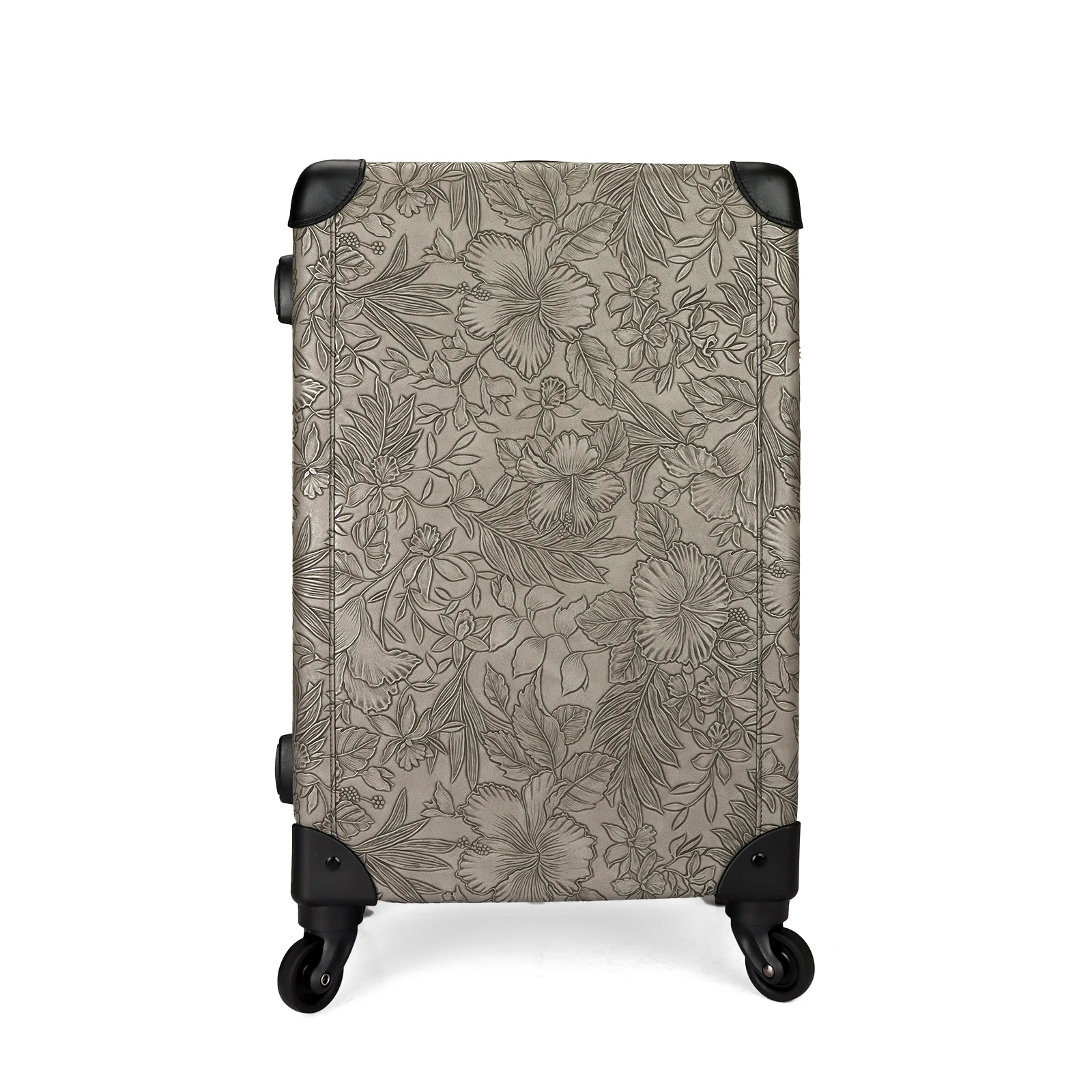 Custom Designer Luxury Leather Cabine 55 Rolling Suitcases Wide Trolley Luggage