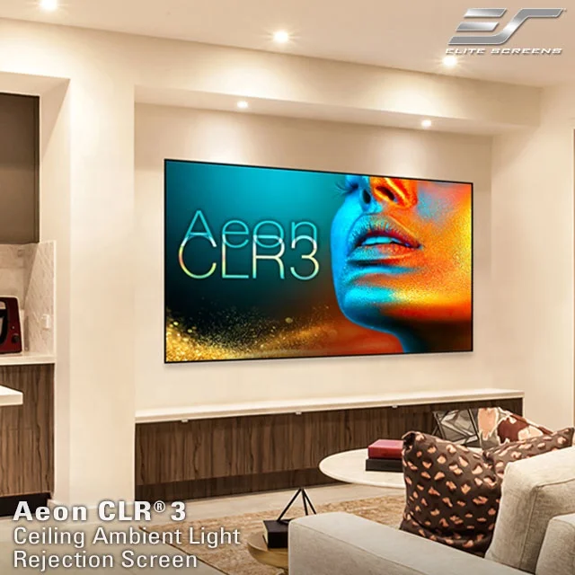 Elite 2023 Hot selling Projector Screen CLR3 100 inch ALR Fixed Frame Screen Ultra-Short-Throw Projection Screen