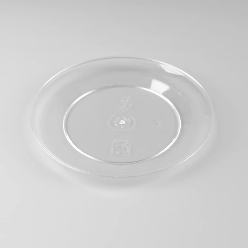 5 inch 125mm 1000pcs each box Clear Round PS  Plastic Dinner  Plates Disposable for party wedding