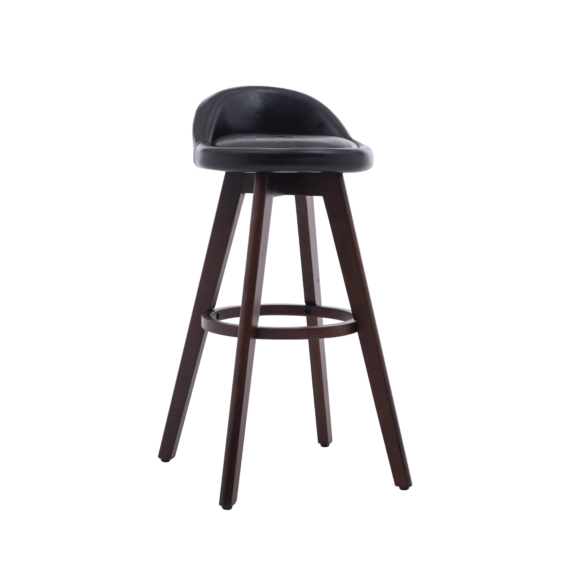 Wholesale Black Modern PU Upholstery Swivel Bar Height Bar Chair