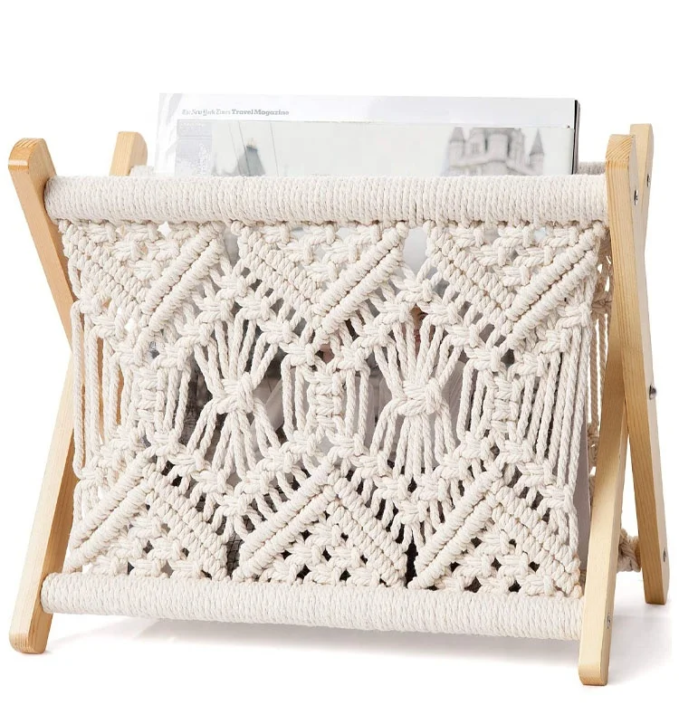 Living Room Wholesale Desktop Rustic Magazine Rack Holder for Books Newspapers