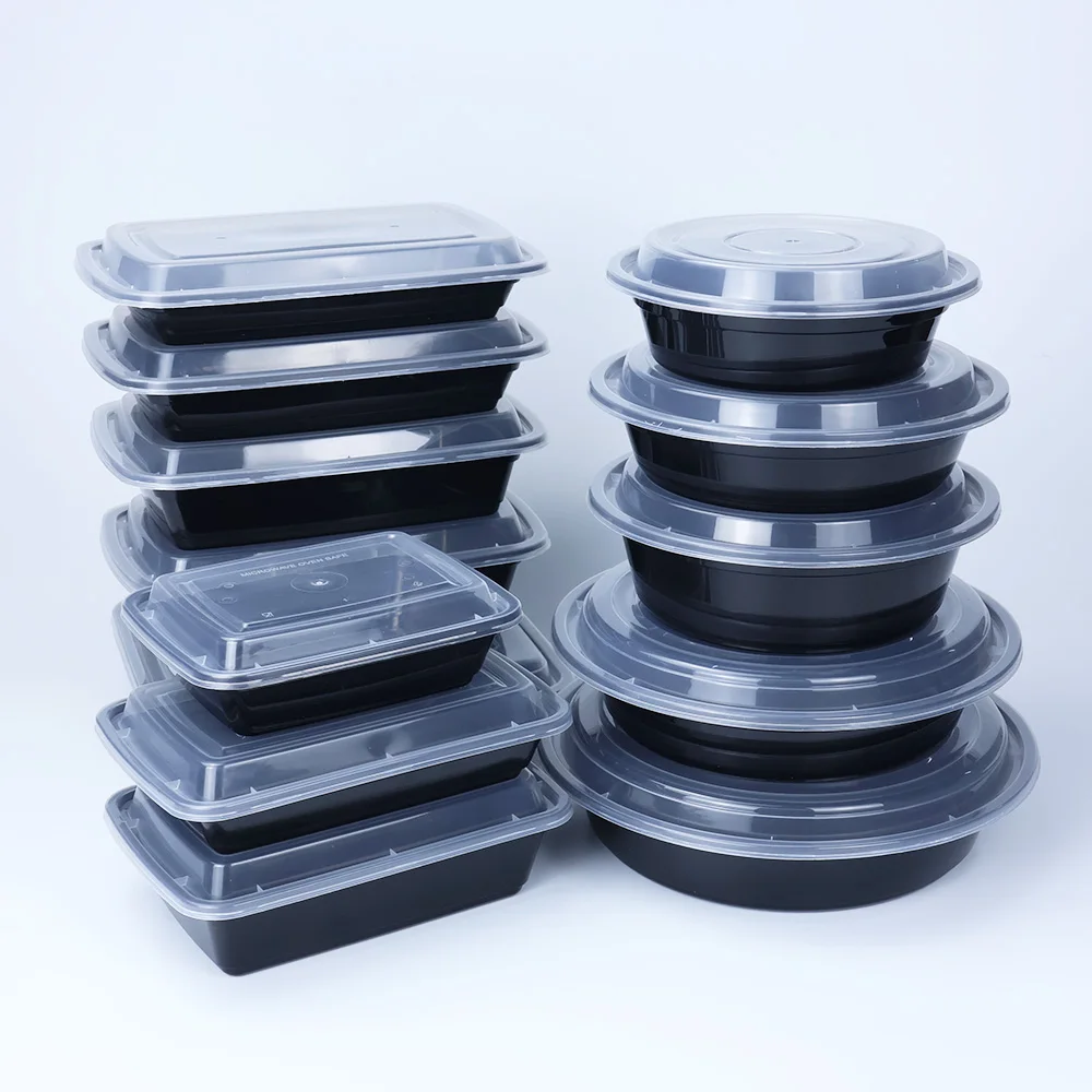 16Oz 24Oz 28Oz 32Oz Packaging Take Away Food Container Food Grade PP Disposable Plastic Lunch Box Meal Prep With Lid