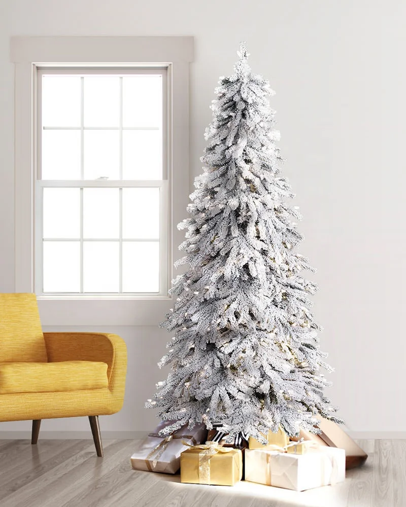 wholesale falling snow christmas tree custom white pvc artificial 9ft christmas tree led