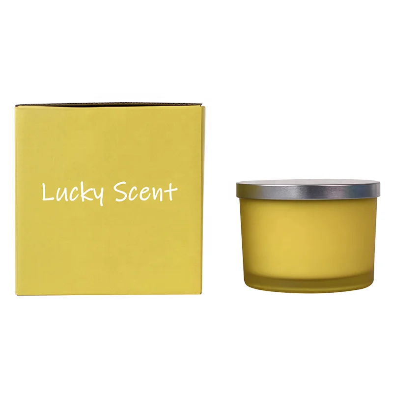 Hot Selling Lemon Rose Lavender Scented Candles 3 Wick Candle
