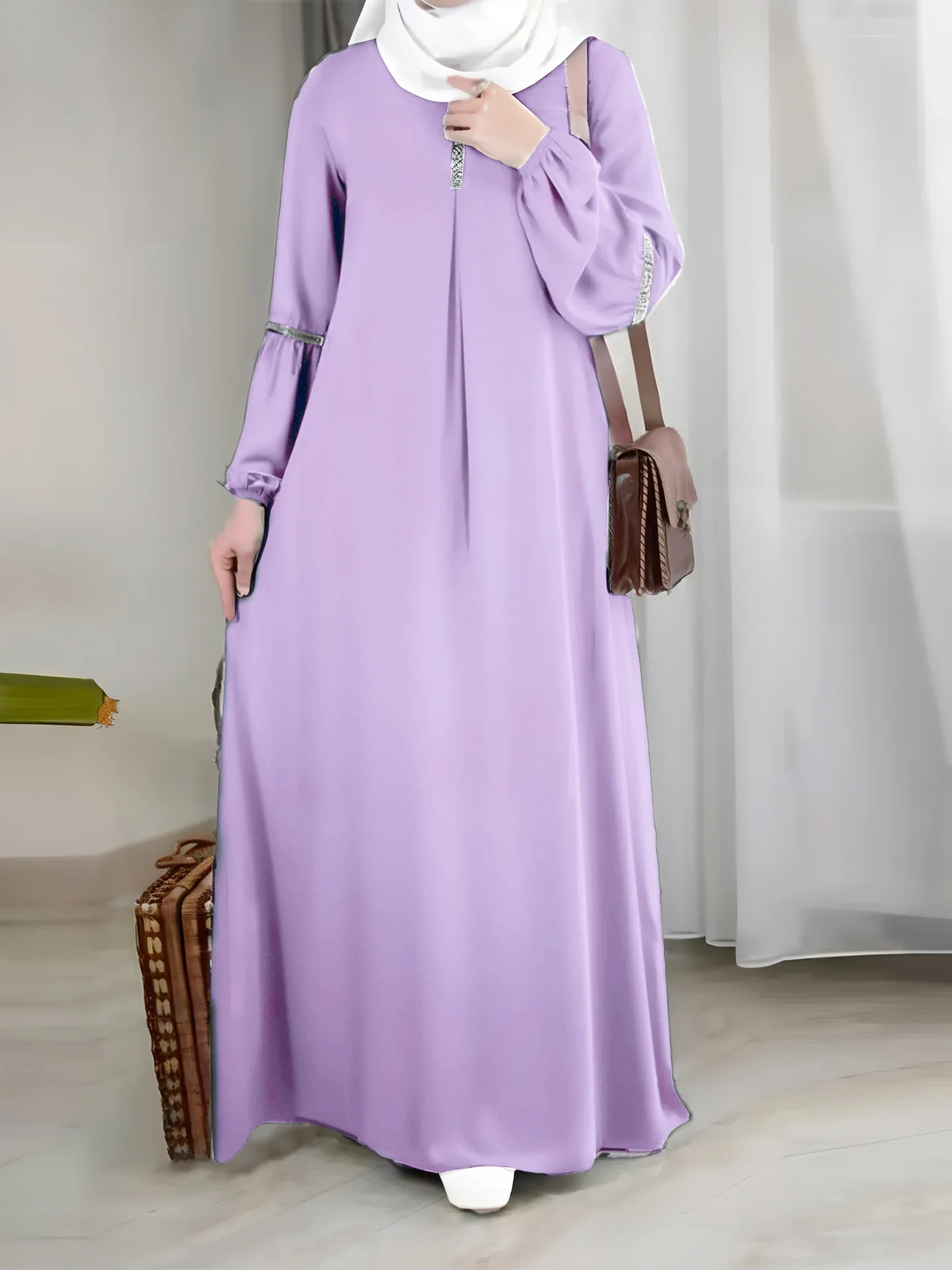 Islam Dubai Turkish Arab Muslim Woman Elegant Modest Dress Abaya Robe Burqa Diamond Embedded Women Hijab Clothing Abayas Dress
