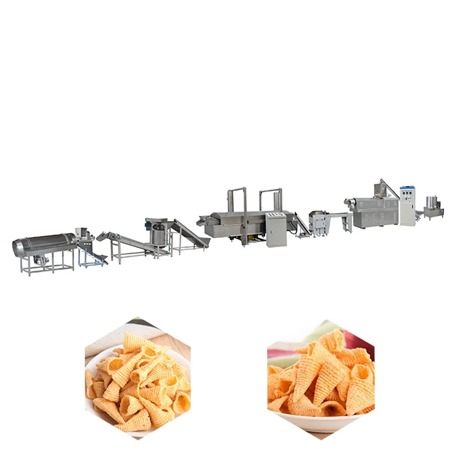 100-150kg/h tortilla corn chip snacks food process line manufacture machine plant