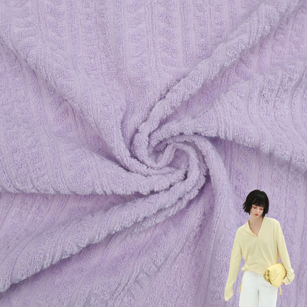 High quality polyester custom pattern 3D jacquard Knitted sweater fabric for garment