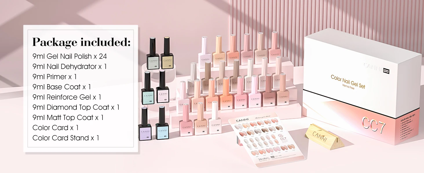 CANNI 30Pcs 9ML Hema-free Gel Nail Polish Set jelly Gel Polish Kit Soak Off LED esmaltes Gel polish Nail Art Manicure Salon DIY