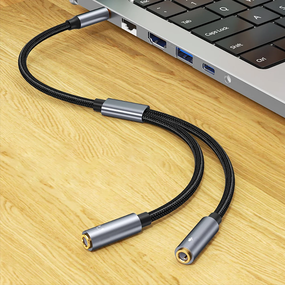 Hot selling 3.5mm couple line earphone splitter 4 sections 1:2 mobile phone computer 1-2 audio cable speaker cable