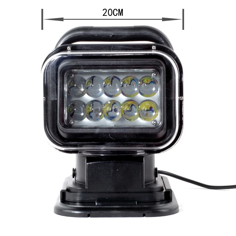 12V 24V, 50W LED Remote Control Light, CREEs LED Search Light, White color, black color search light YF-CH001