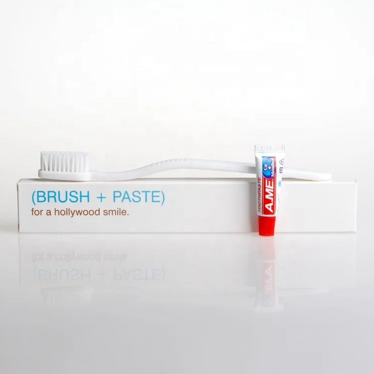 Wholesale mini hotel toothpaste and white toothbrush kit