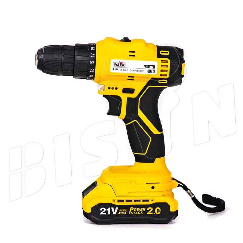 BISON Top Hammer Drill Rig 20v Li-ion Brushless Variable Speed Impact Cordless Drill