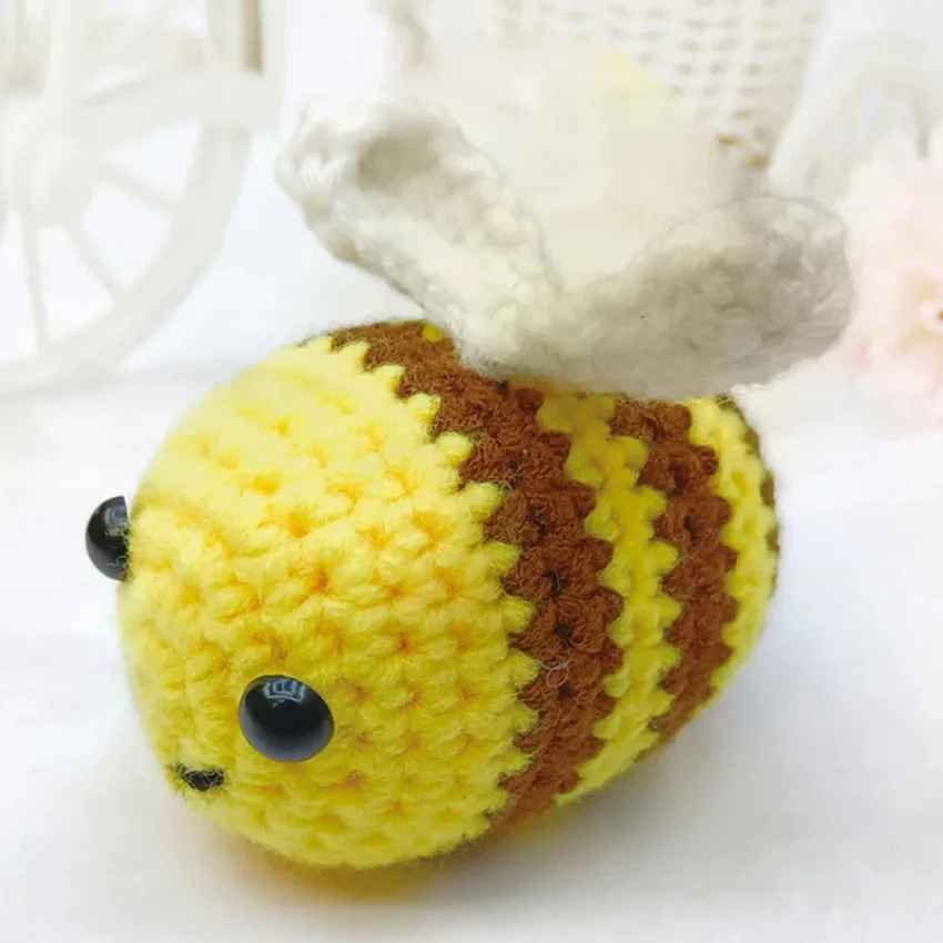 Diy Creative Knitting Toy For Beginners Animal Bees Shaped Diy Crochet Kit For Women Suitable For Birthday Gift