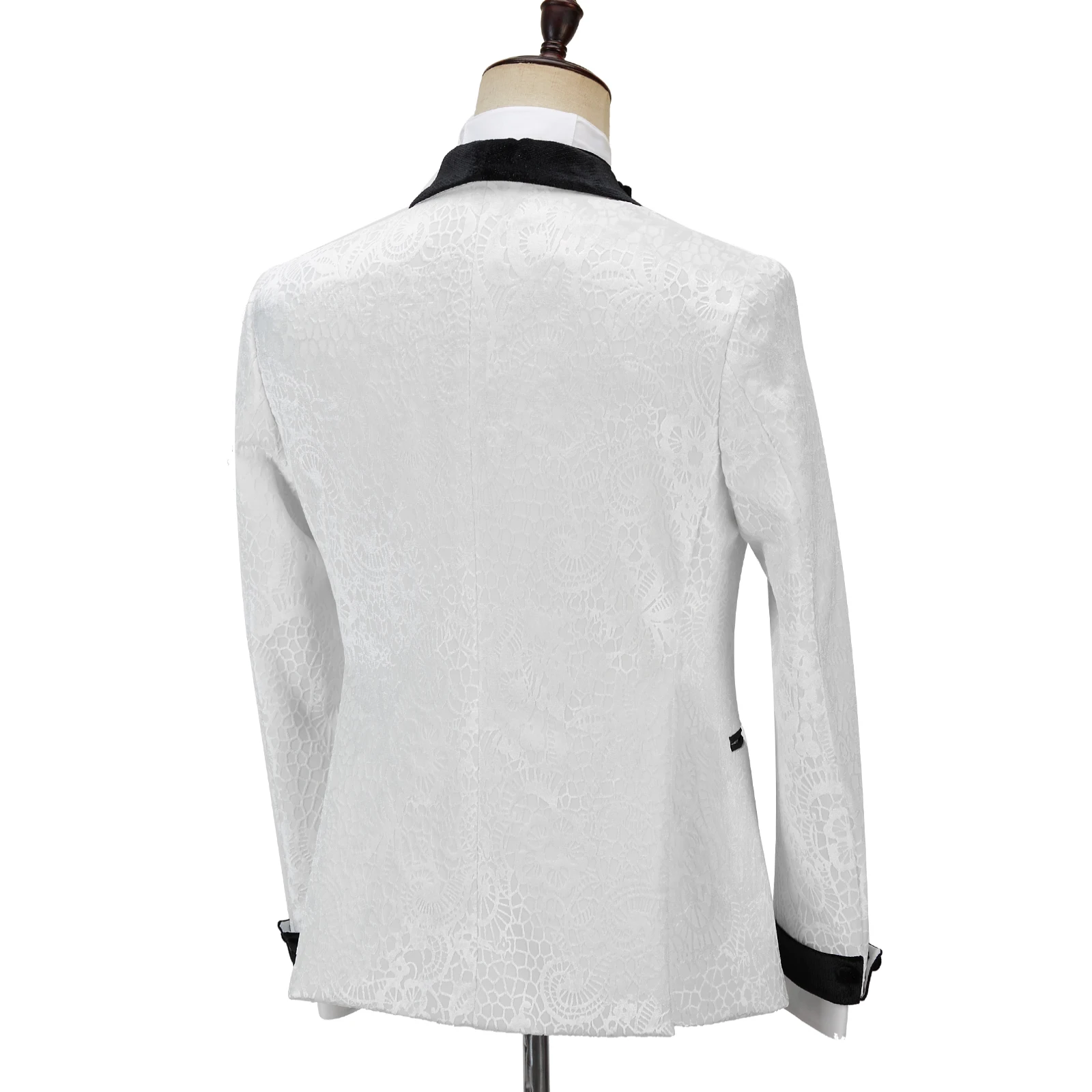 C-D-G Latest Coat Design Men Suits Tailor-Made Tuxedo 4 Pieces Blazer Velvet Lapel Wedding Party Groom Costume Homme