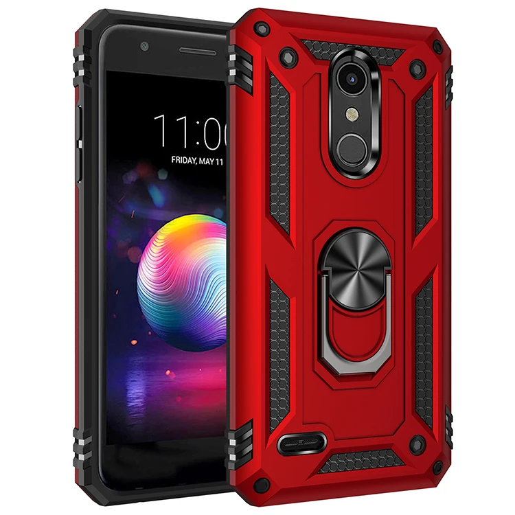 military grade protective phone case with ring car mount kickstand for LG k30