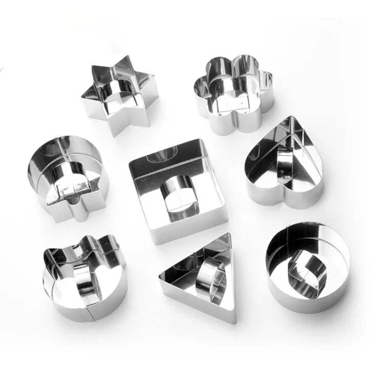 8cm Diameter Stainless Steel Cake Circle Cake Mold Mousse Rings With Pusher