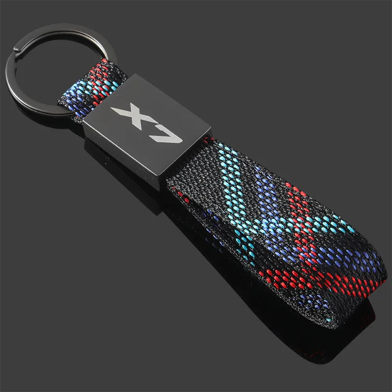forBMW X 1x 2x 3x 4x 5x 6x 7 Oxford woven metal key chain pendant with car logo