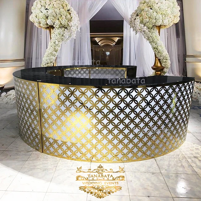 Bar Furniture Modern Hotel Stainless Steel Wine Bar Cabinet Dj Bar Counter