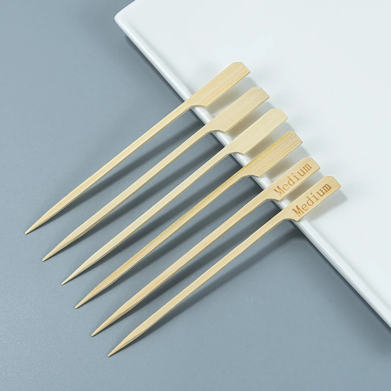100 % Natural Bamboo Teppo Skewers Steak Skewers Markers