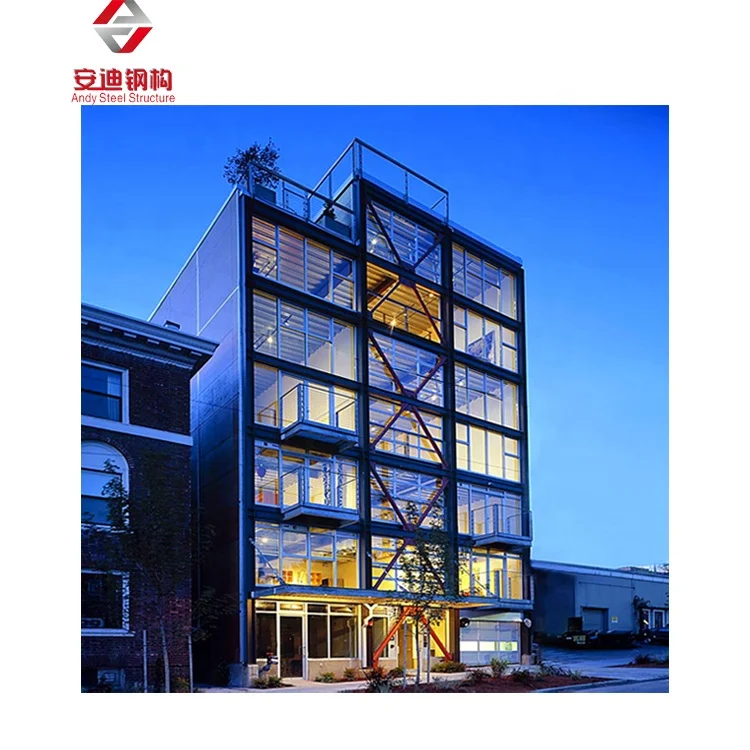 Prefabricated Multi-storeys Steel Structure Building Office building Residential building