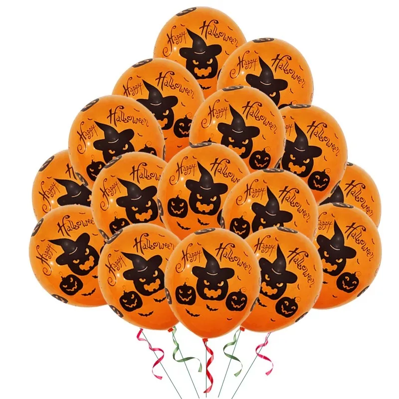 Hot Sale Halloween Party Balloons   Halloween Props Latex  Printing Balloons  Party Decoration 20options 50pcs/bag