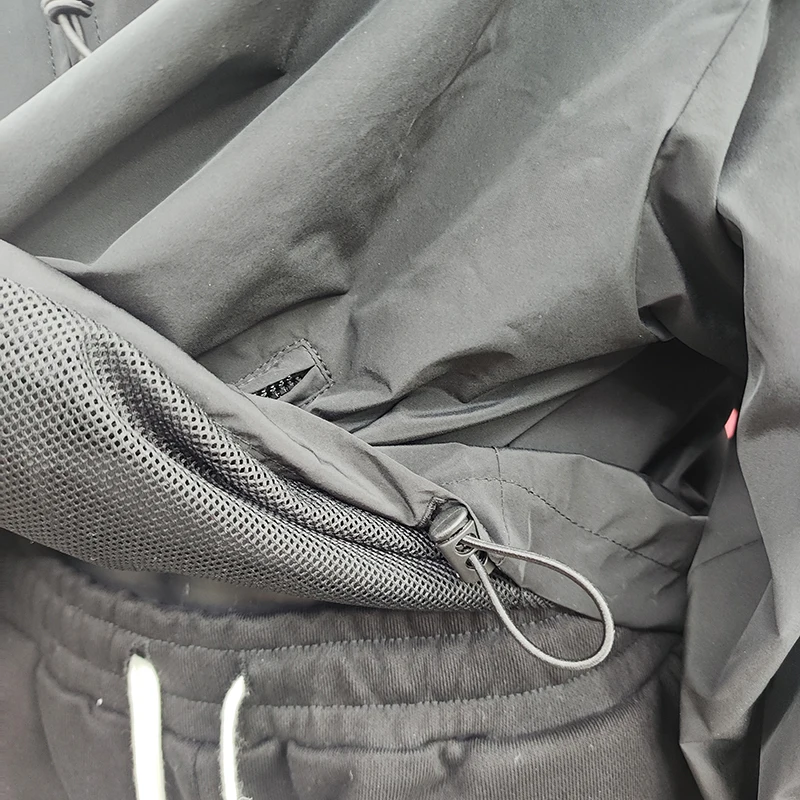 YSJY OEM ODM Streetwear Nylon Polyester Windbreaker Sporttswear Zipper Hoodie For Men