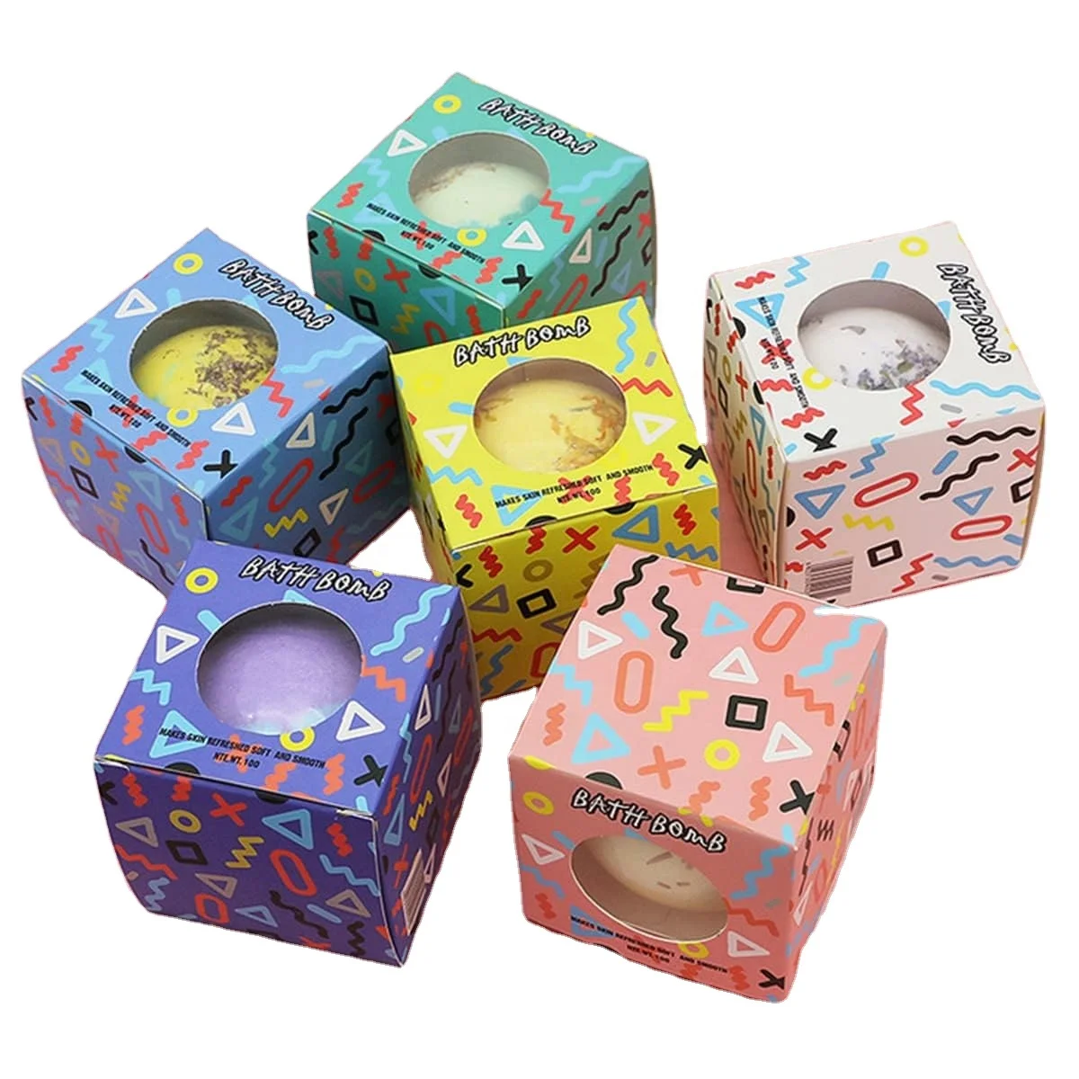 Dried Flower  Extract Essential Oils Bath Salt Balls 1Pack Gift Set Flower Fizzy Spa Bubble Bath Bomb Gifts Idea for Men /Women