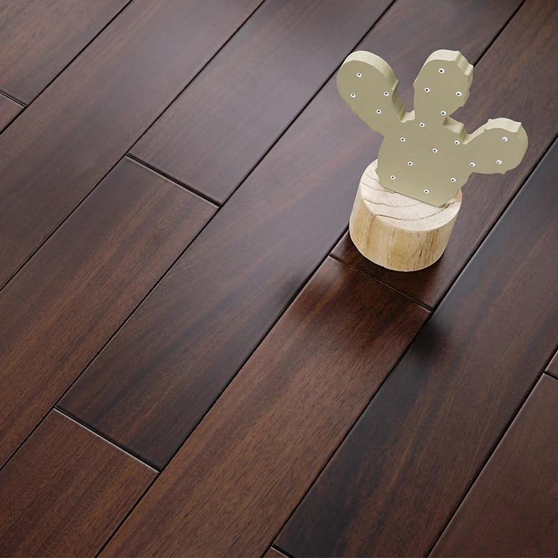 Indoor Flooring American Walnut Style Natural Log Hardwood OKAN Solid Wood Flooring Made in China Factory
