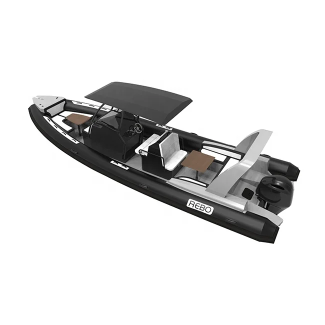 Ocean Water 25ft Double Aluminum Hull DLRIB760 PVC/Hypalon Inflatable Boat For Family Fun