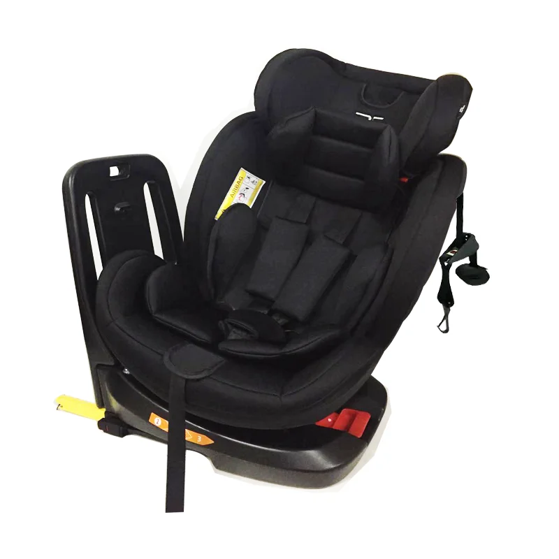 Сиденье автомобильное для безопасности детей, вращающееся на 360 градусов, 0 + 1 2 3, черно-серое